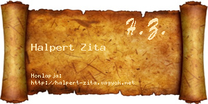 Halpert Zita névjegykártya